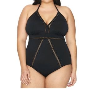 Plus size halter swimsuit